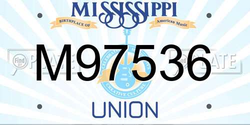 M97536 Mississippi License Plate