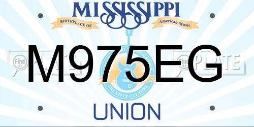 M975EG Mississippi License Plate