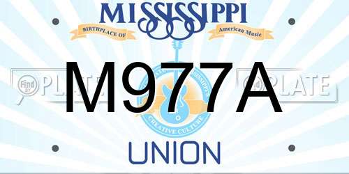 M977A Mississippi License Plate
