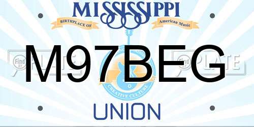 M97BEG Mississippi License Plate