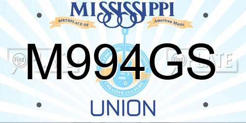 M994GS Mississippi License Plate
