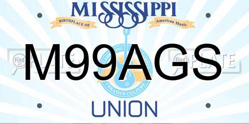 M99AGS Mississippi License Plate