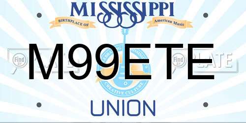 M99ETE Mississippi License Plate