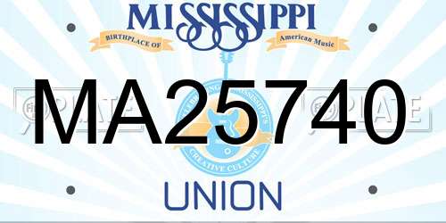 MA25740 Mississippi License Plate