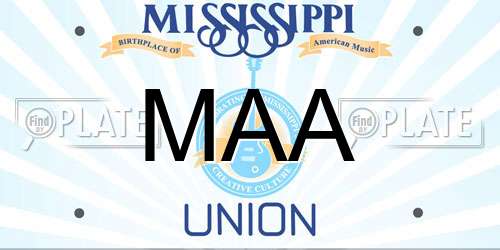 MAA Mississippi License Plate