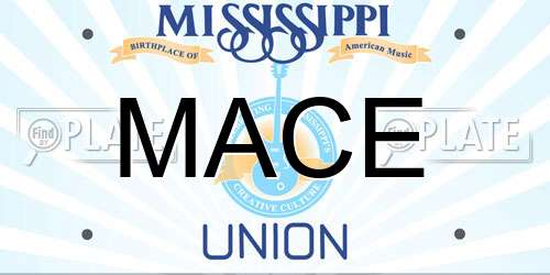 MACE Mississippi License Plate
