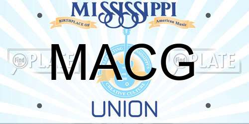 MACG Mississippi License Plate