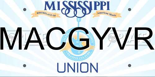 MACGYVR Mississippi License Plate