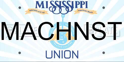 MACHNST Mississippi License Plate