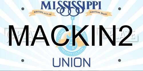 MACKIN2 Mississippi License Plate
