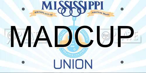 MADCUP Mississippi License Plate