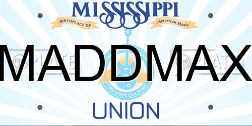MADDMAX Mississippi License Plate
