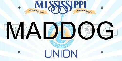 MADDOG Mississippi License Plate