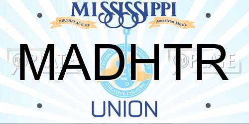 MADHTR Mississippi License Plate