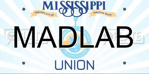 MADLAB Mississippi License Plate