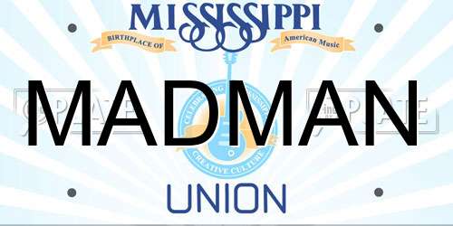 MADMAN Mississippi License Plate