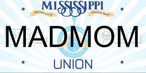 MADMOM Mississippi License Plate