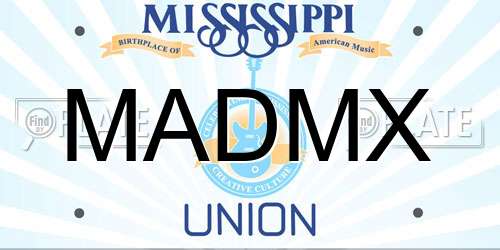 MADMX Mississippi License Plate