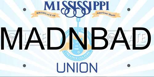 MADNBAD Mississippi License Plate