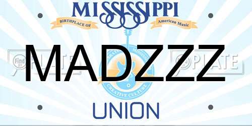 MADZZZ Mississippi License Plate