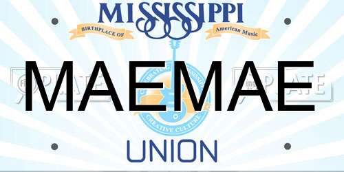MAEMAE Mississippi License Plate