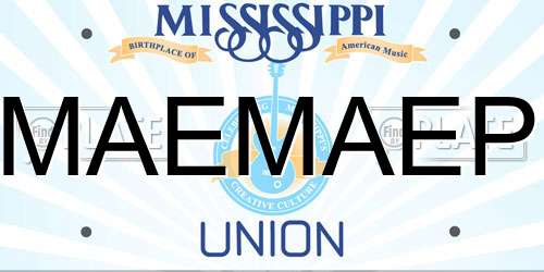 MAEMAEP Mississippi License Plate