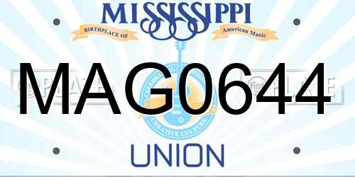 MAG0644 Mississippi License Plate
