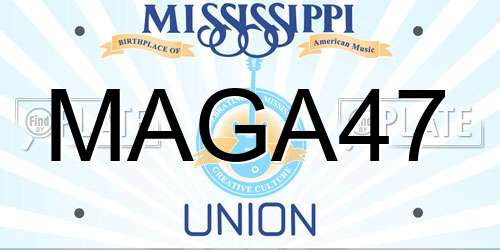 MAGA47 Mississippi License Plate