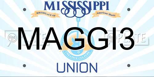MAGGI3 Mississippi License Plate