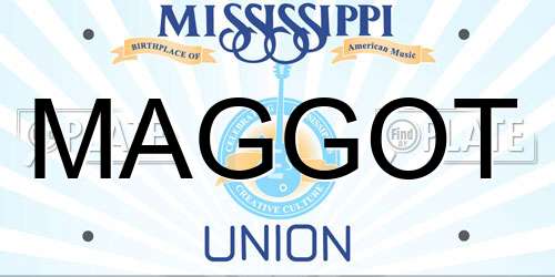 MAGGOT Mississippi License Plate
