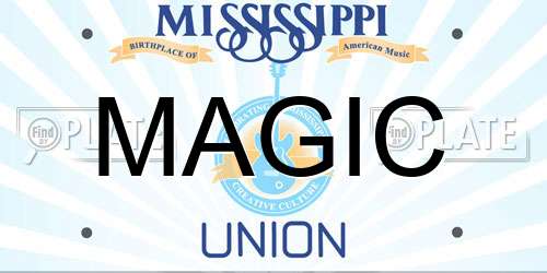 MAGIC Mississippi License Plate