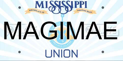 MAGIMAE Mississippi License Plate
