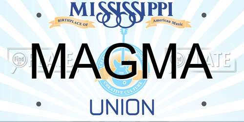 MAGMA Mississippi License Plate
