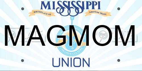 MAGMOM Mississippi License Plate