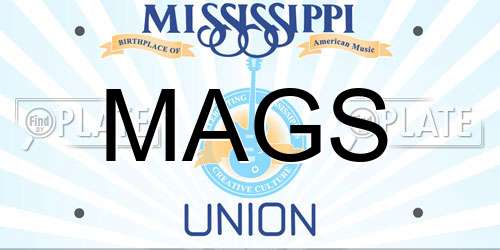 MAGS Mississippi License Plate