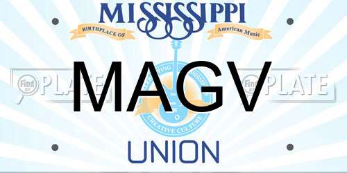 MAGV Mississippi License Plate