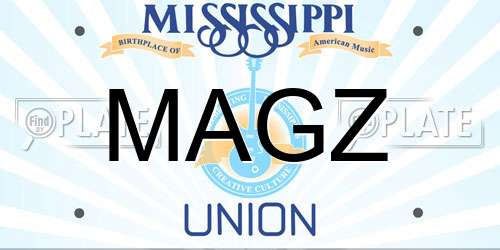 MAGZ Mississippi License Plate