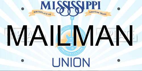 MAILMAN Mississippi License Plate