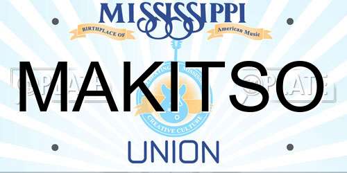 MAKITSO Mississippi License Plate