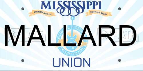 MALLARD Mississippi License Plate