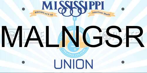 MALNGSR Mississippi License Plate