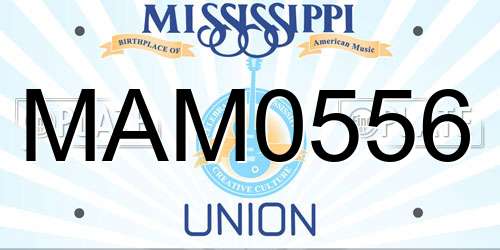 MAM0556 Mississippi License Plate