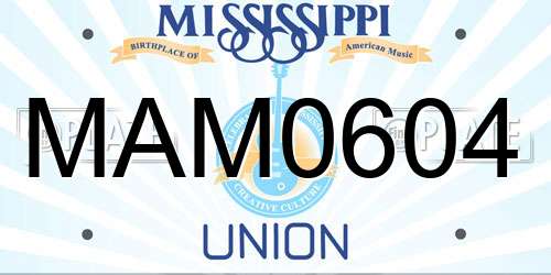 MAM0604 Mississippi License Plate