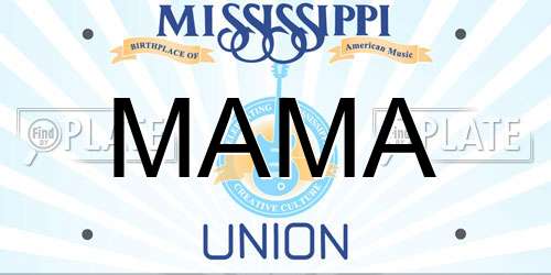 MAMA Mississippi License Plate