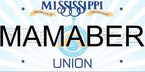 MAMABER Mississippi License Plate