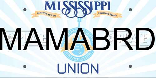 MAMABRD Mississippi License Plate