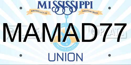 MAMAD77 Mississippi License Plate