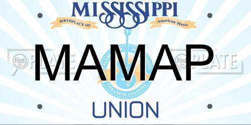 MAMAP Mississippi License Plate