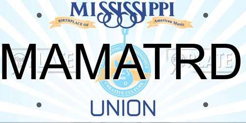 MAMATRD Mississippi License Plate