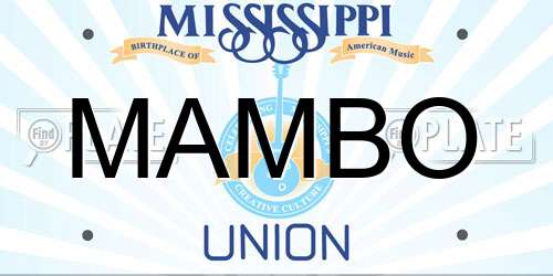MAMBO Mississippi License Plate